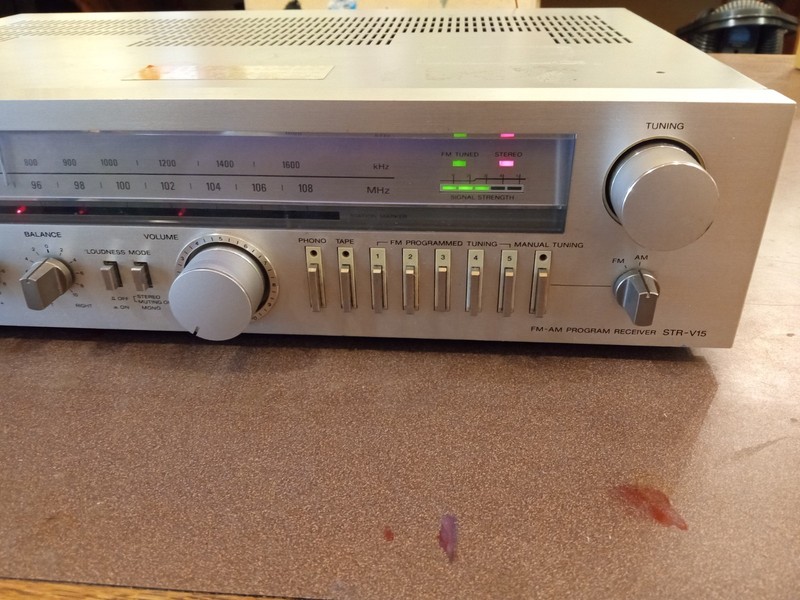 vintage Sony STR-V15 Stereo Receiver, used, works well *bargain priced* gallery