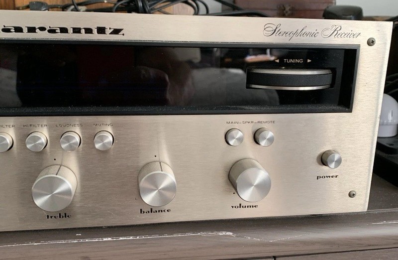 MARANTZ 2215 CHAMPAGNE ENGRAVED FACEPLATE . #622 on assembly Line. gallery