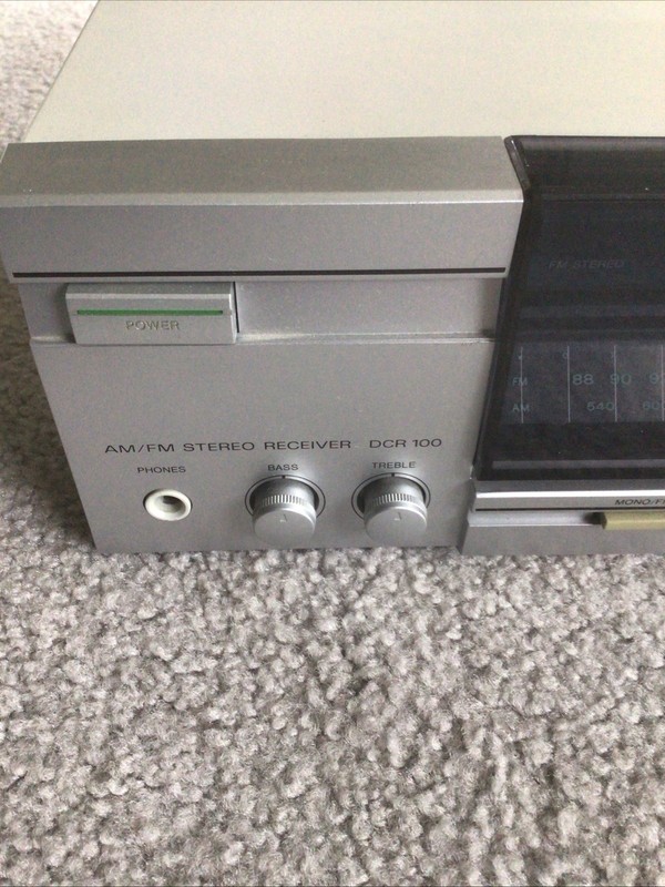 Vintage Sanyo DCR 100 AM/FM Stereo Receiver | Silver | Tested OK | Made in JAPAN gallery
