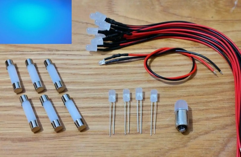 Sansui 9090 BLUE replacement front LED lamps bulbs lights upgrade kit set