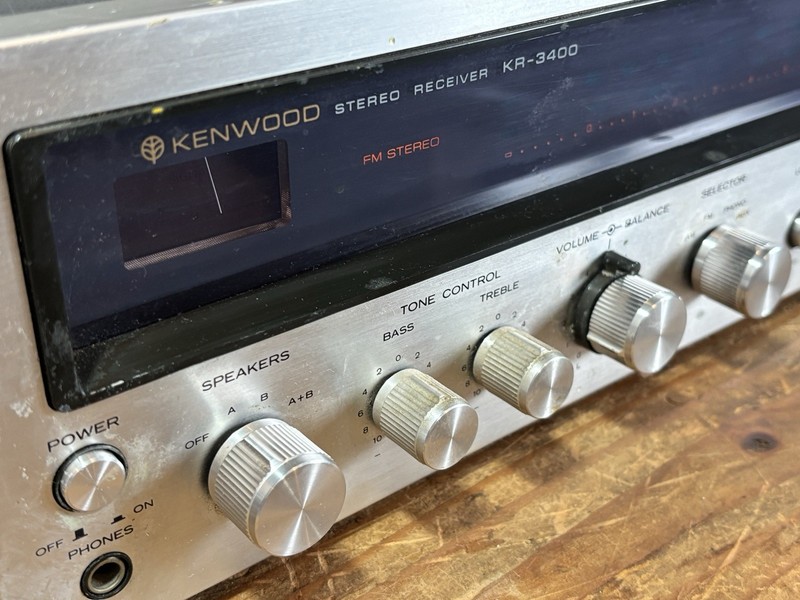 Vintage Kenwood KR-3400 Reciever. NICE Condition, Tested Working. gallery