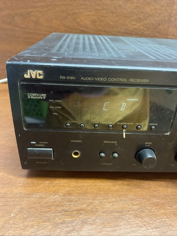 Vintage JVC RX-518V Stereo Receiver Turns On- For Parts- Untested gallery