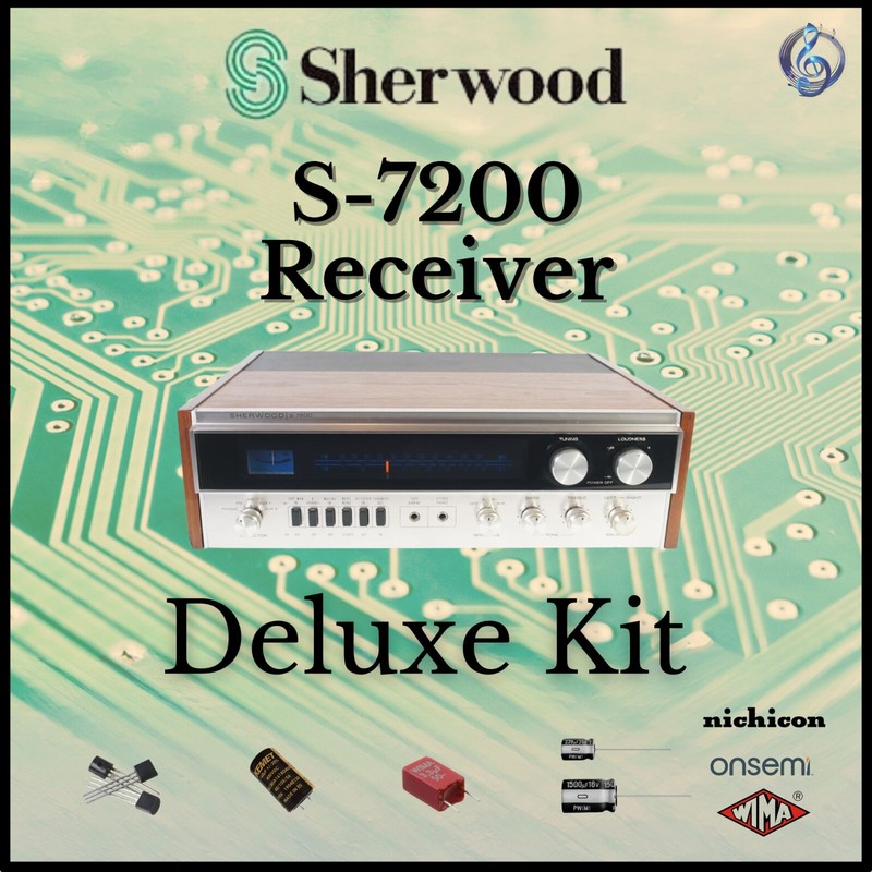 Sherwood S-7200 Receiver Deluxe Upgrade Kit Genuine Parts Restoration