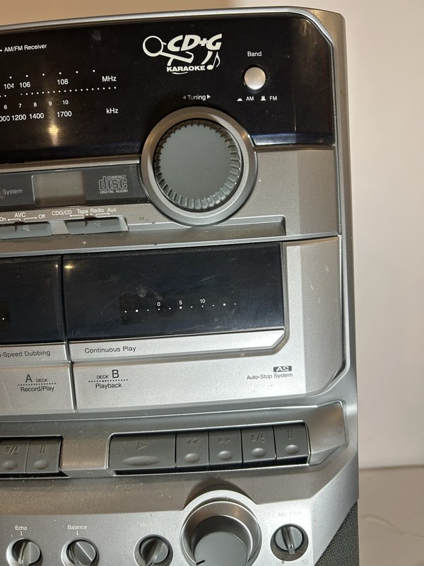 Vintage 2000 GPX Karaoke Tower CD Player Dual Cassette AM/FM Stereo Tested Works gallery