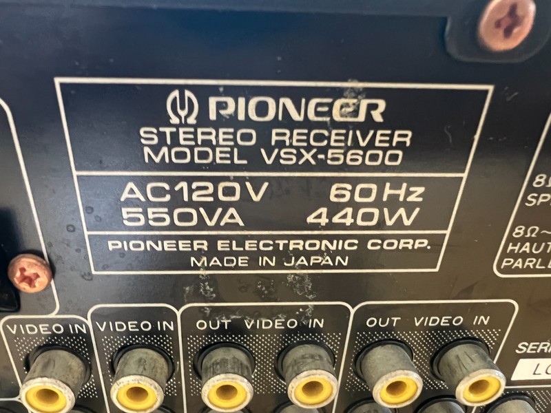 Vintage Pioneer VSX-5600 Stereo Receiver gallery
