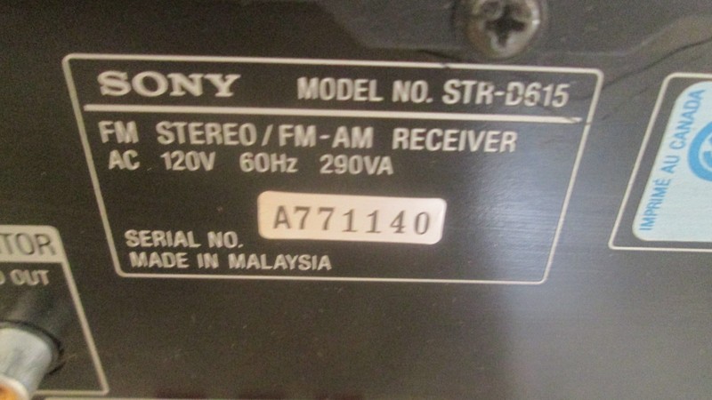 SONY STR-D615 AM/FM Stereo Receiver gallery