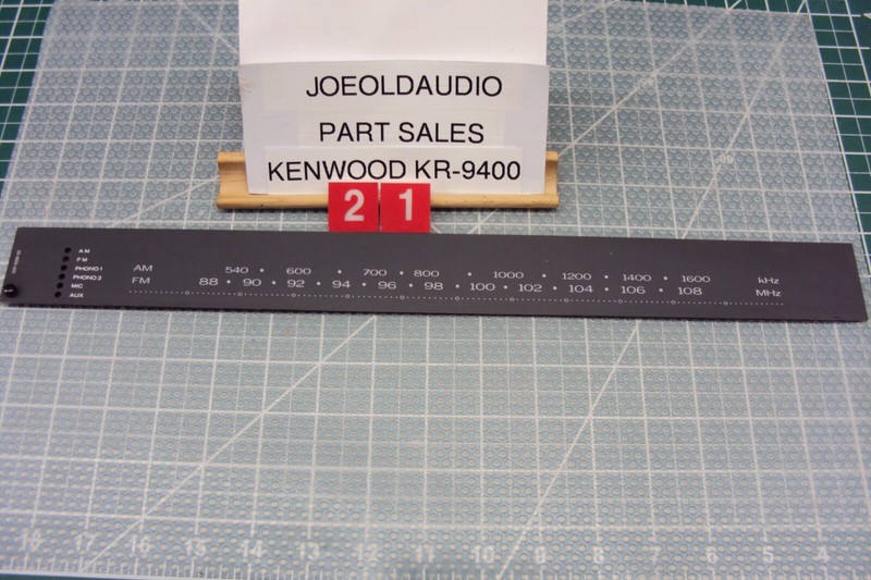 Kenwood KR 9400 AM/FM Dial Scale. Tested. Parting Out Entire KR 9400.