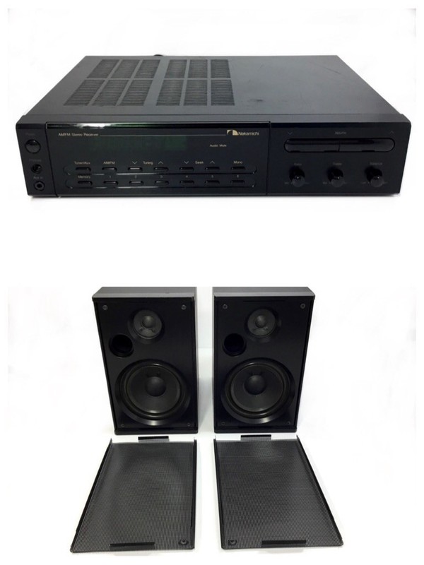 Nakamichi R-1 AM/FM Stereo Receiver Mini System Compact W/ Speakers Sounds Great