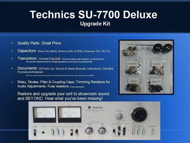 Technics SU-7700 Integrated Deluxe Upgrade Kit Genuine Parts Restoration