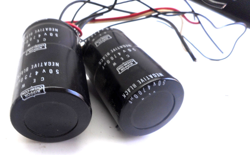 YAMAHA CR-600 STEREO RECEIVER - NIPPON CHEMI-CON SET OF 2 CAPACITORS 50V 4700uF gallery