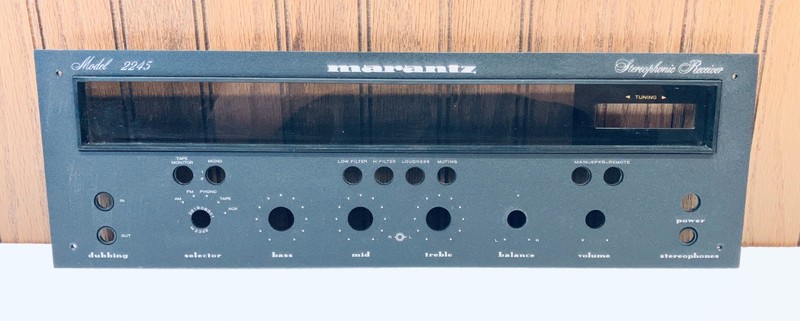 Marantz 2245 Black Faceplate - German-made w/orig insert bezel/dial window - EX+ gallery