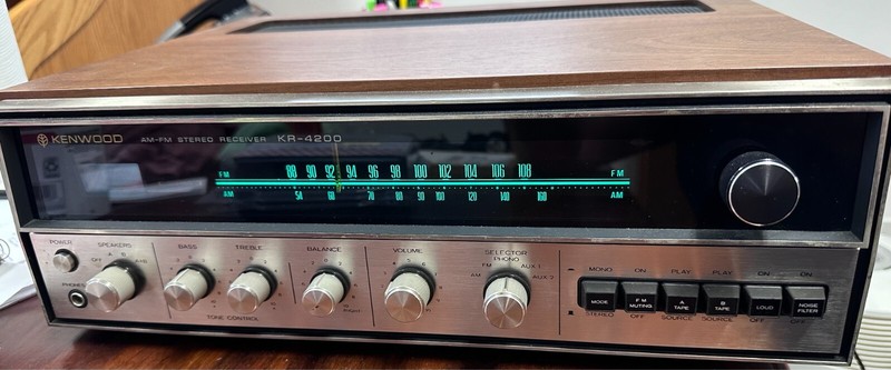 Vintage Kenwood KR-4200 19W AM/FM Stereo Receiver, 1973,