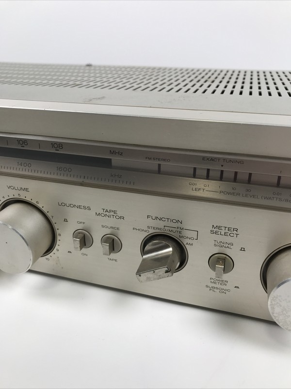 Hitachi Am-Fm Stereo Receiver SR-4010 silver plate vintage radio tuner gallery