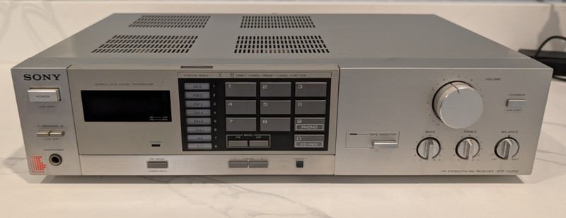 1983 Sony STR-VX250 FM Stereo/FM-AM Reciever – Vintage – PARTS