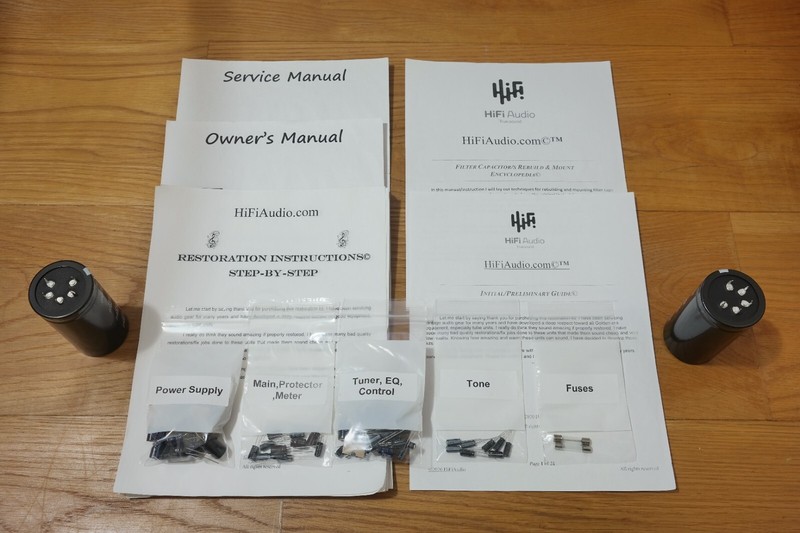 Toshiba SA-7100 receiver Restoration Kit repair service recap filter capacitor