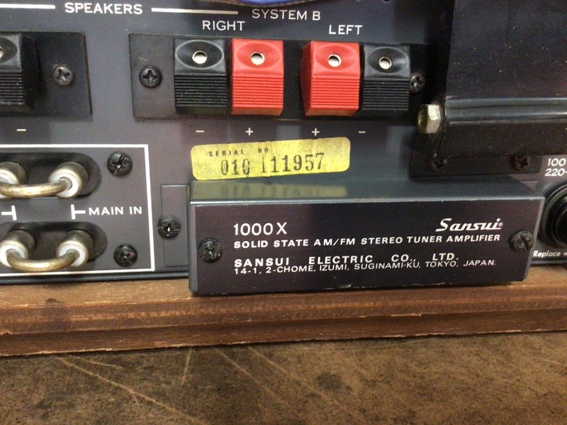 Sansui 1000X stereo tuner receiver gallery