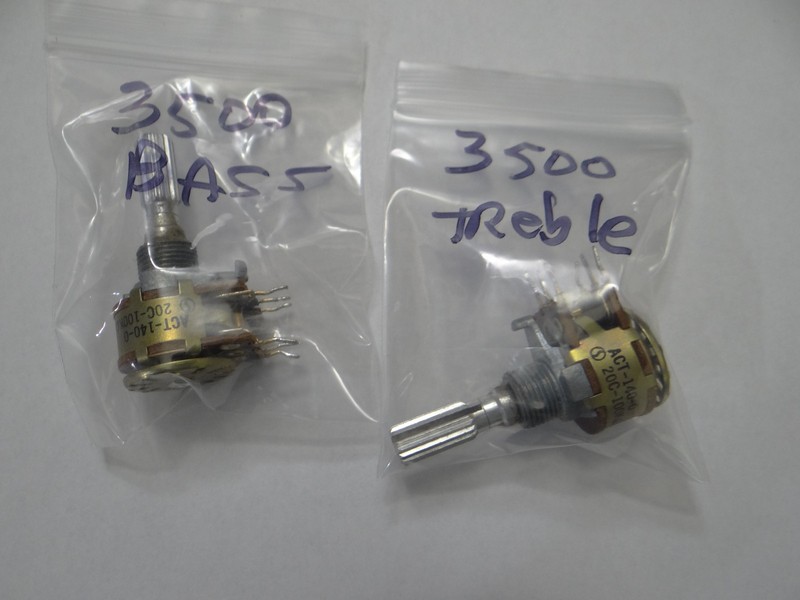 Pioneer SX-3500 BASS or TREBLE 100K OHMS X 2 potentiometer SX3500 SX 3500
