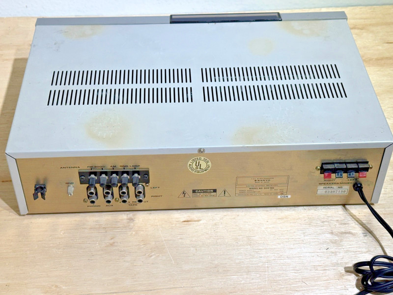 Vintage Sanyo DCR 100 AM/FM Stereo Receiver | Silver | Tested OK | Made in JAPAN gallery