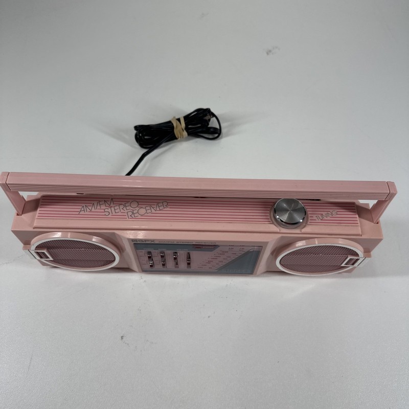 Vintage 80s GPX Grand Prix Model A275R AM/FM Stereo Receiver Pink Tested gallery