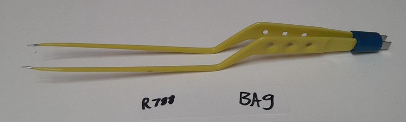 Aesculap GK789R 0.7mm x 115mm Yasargil Bipolar Bayonet Forceps! BA G