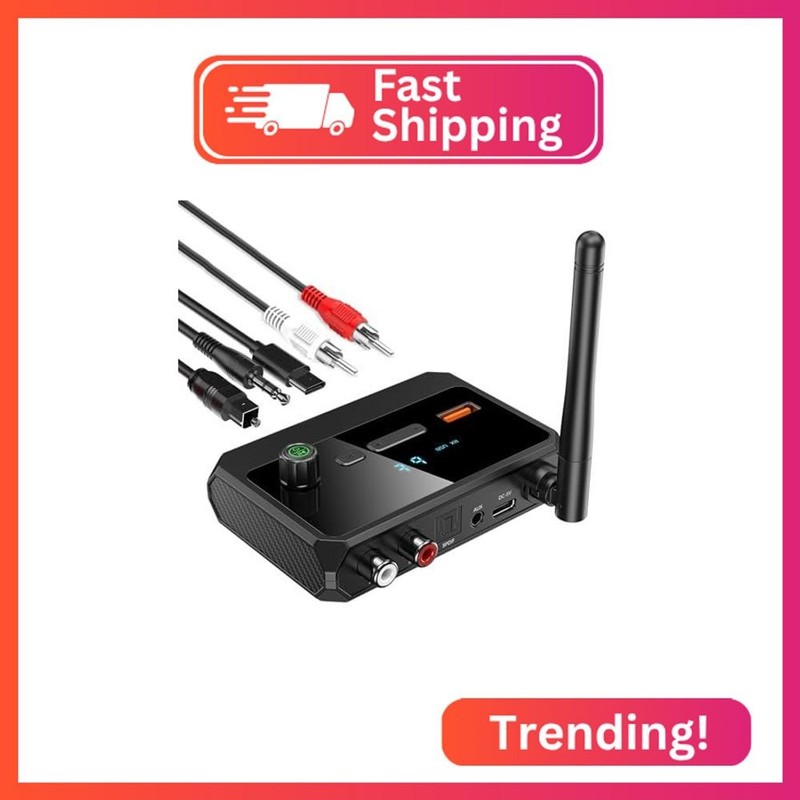 VR-robot Bluetooth 5.3 Receiver, RCA Bluetooth Adapter for Home Stereo, Support
