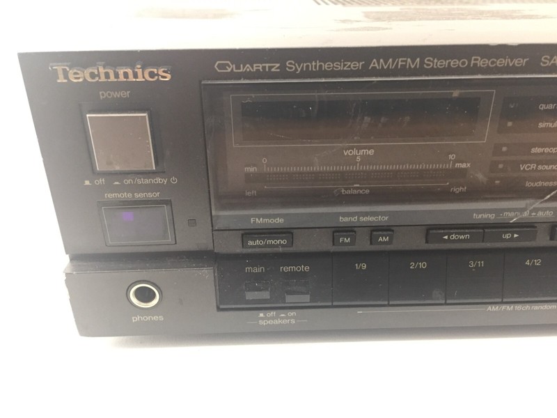 Technics SA-390 Quartz Synth AM/FM Stereo Receiver ~ No Remote ~ Tested/Works! gallery