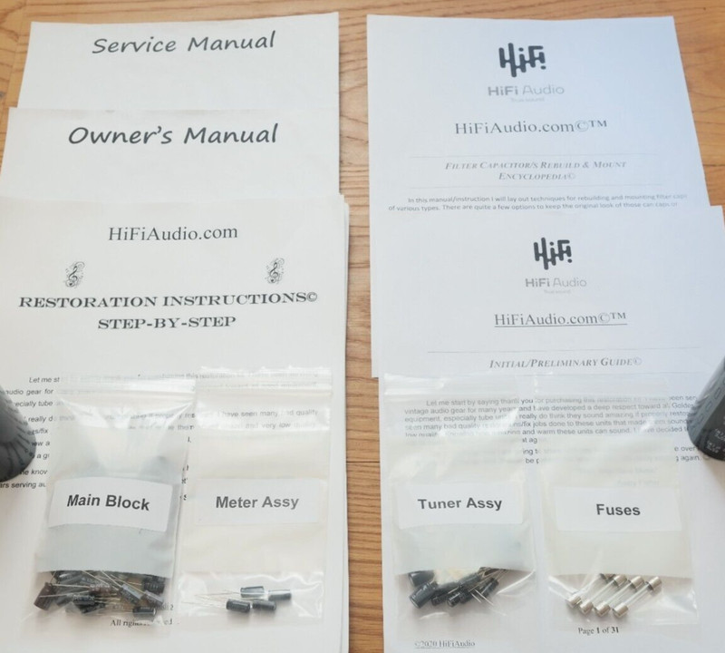Pioneer SX-880 rebuild restoration recap service kit fix repair capacitor