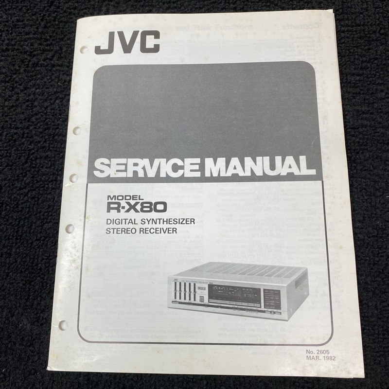 Jvc Rx 80 Original Factory Service Manual
