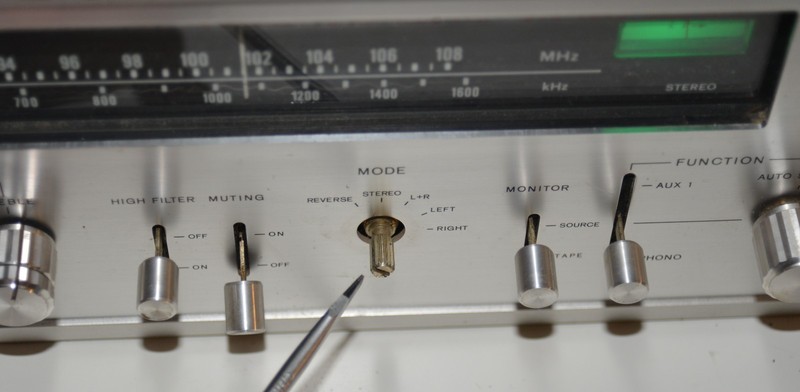 Vintage Sony STR-7045 Stereo Receiver missing knob/feet tested clean Sound works gallery