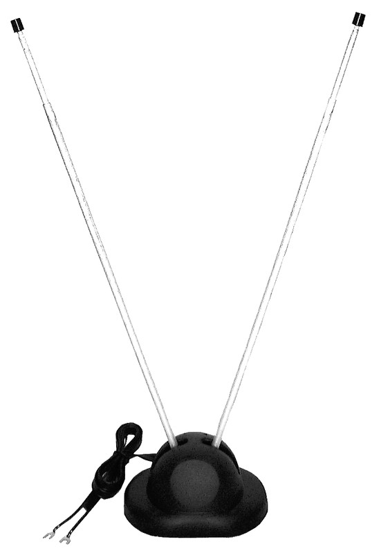 Telescopic FM Antenna Stereo Radio Receiver Indoor Rabbit Ears with 300 Ohm Wire gallery