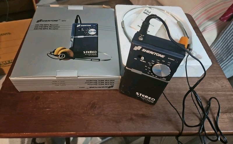 Vintage Sheritone Stereo AM/FM Receiver with Head Phones & Box Tested Works 4844