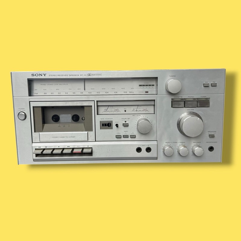 Sony RT-33 VTG VINTAGE STEREO RECEIVER *TAPE DECK *SILVER FACE *TESTED