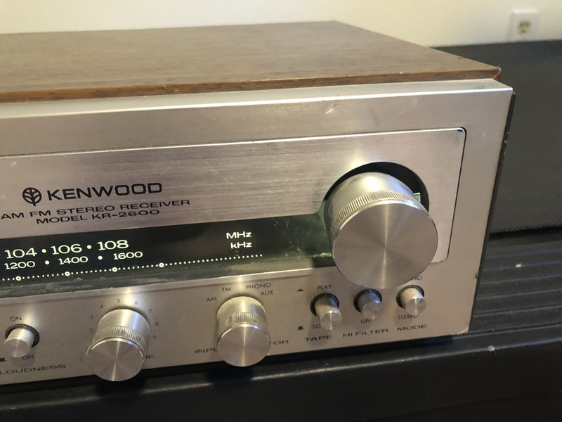 Vintage Kenwood AM/FM Stereo Receiver Model KR-2600 Working Except AUX Port gallery