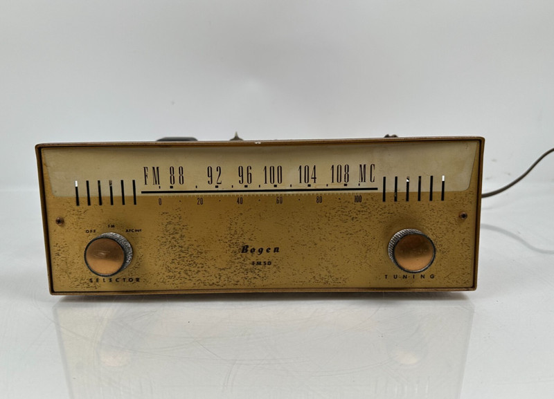 Vintage Bogen FM50 Mono Tube FM Radio Receiver FM-50 gallery