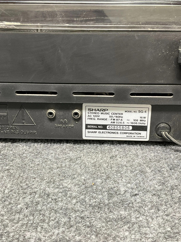 Sharp SG-4 Stereo Music Center Turntable Cassette AM FM Radio gallery