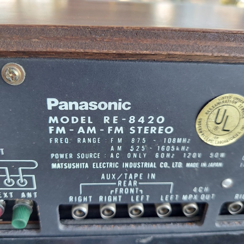 Vintage Panasonic RE-8420 QUAD 8-Track Stereo Receiver 4-Channel Amplifier *READ gallery