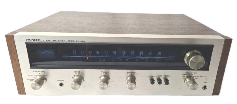 PIONEER SX-424 Stereo Receiver CLEAN & GOOD WORKING / Silver Face 70’S HI-FI