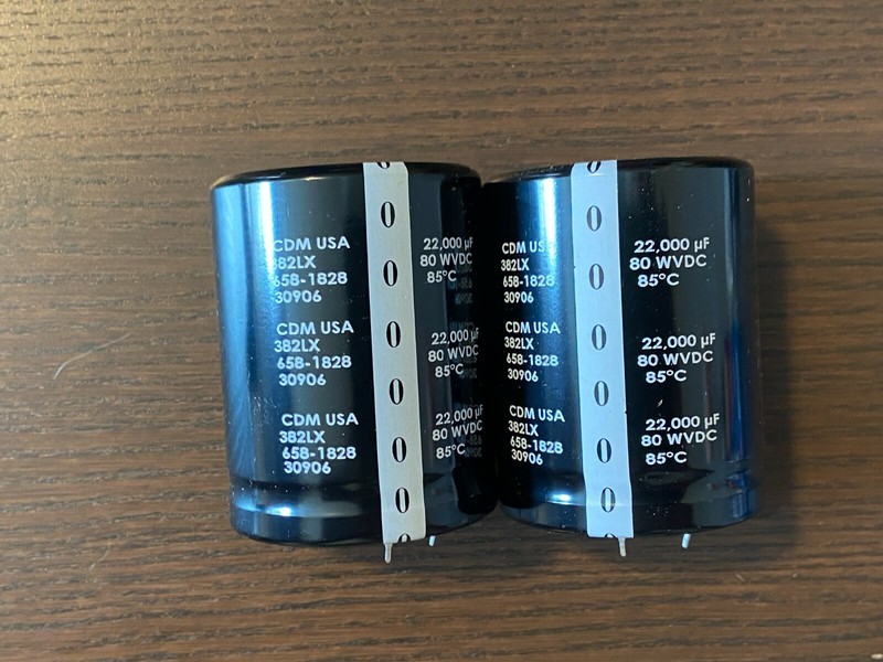2 New 22000 uf 80v CDE Main Filter Capacitors for Pioneer SX-950 EXACT FIT 50mm