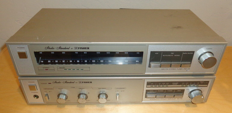 VINTAGE FISHER STUDIO STANDARD MODEL CA33 STEREO FM33 AMPLIFIER TUNER ((READ))