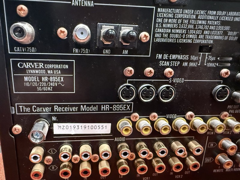 Carver HR 895EX 5 Channel Dolby Pro-Logic AV Receiver With Original Box gallery