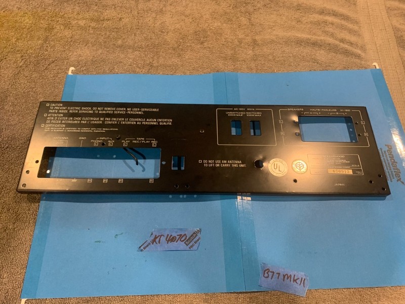 Kenwood KR-4070 Stereo Receiver Rear Panel