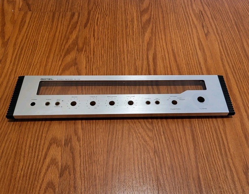 ROTEL Stereo Receiver RX-102 Replacement Parts FRONT PLATE and TUNER GLASS