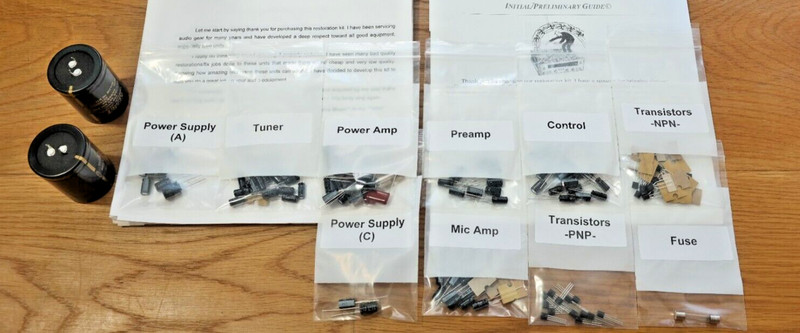 Kenwood KR-6600 KR-6060 restoration recap upgrade kit repair filter capacitor