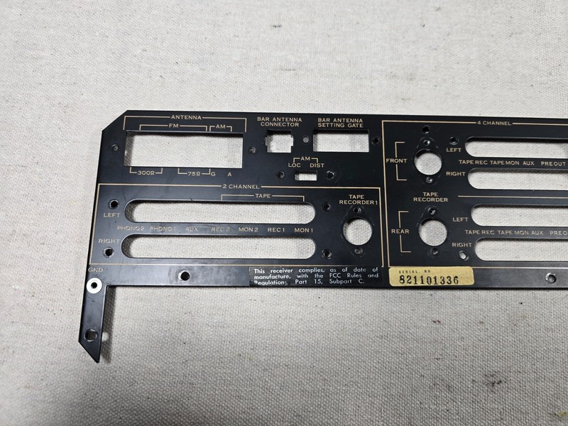 Sansui QR-4500 Receiver Part: Rear Case Panel / Plate gallery