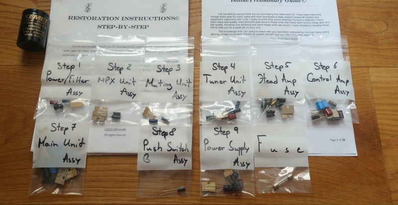 Pioneer SX-770 FULL rebuild restoration recap service kit fix repair capacitors