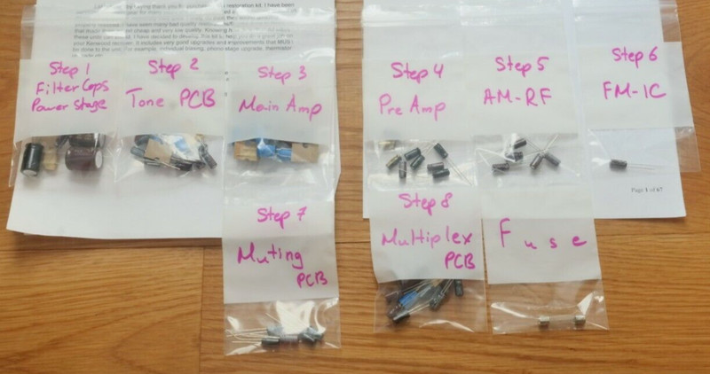 Harman Kardon 630 restoration kit service recap capacitor rebuild