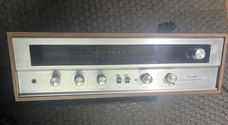 Sansui 210 Receiver Japan with Original paperwork tested working READ 1974