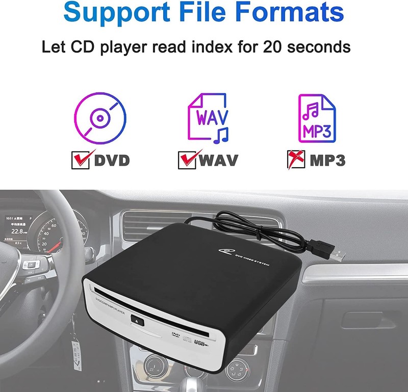Bovrou Usb External Car Universal Connection Portable Cd Player For Car Android gallery