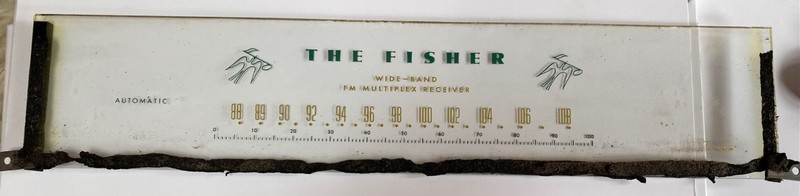 The Fisher 500C Dial Front Glass Original - EXC Plus