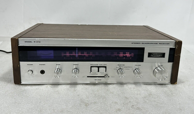 Vintage 1974 Superscope Model R-310 ~ Stereo Quadraphase Receiver ~ 5WPC into 8Ω